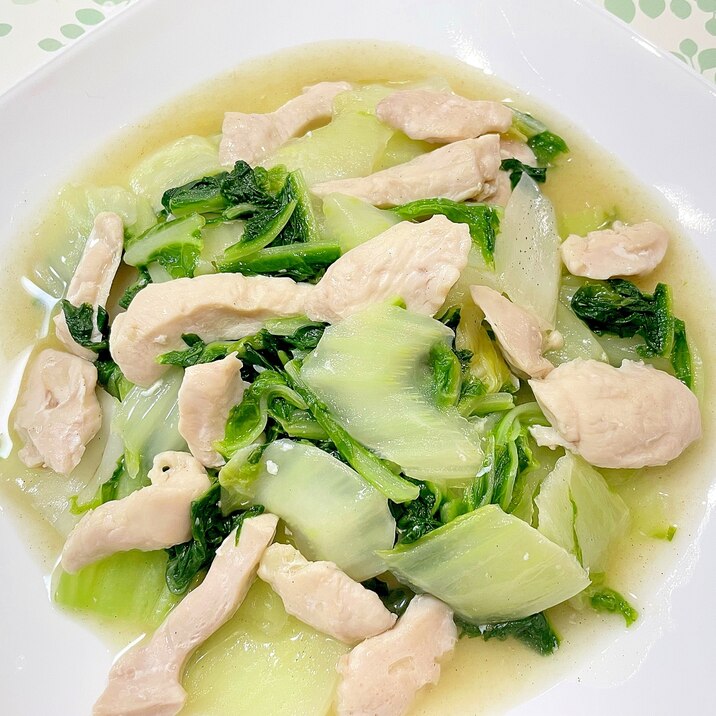 鶏むね肉と白菜のとろみ炒め